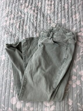 Universal Thread High-Rise Straight Jeans in Sage Green